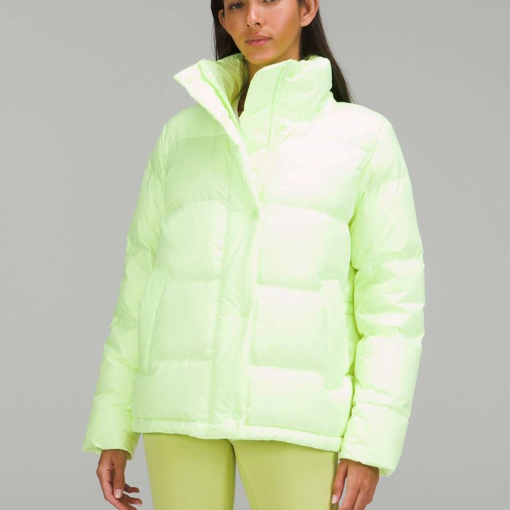 Lululemon Women's Faded Zap‎ Long Sleeve Wunder Down Puffer Jacket Size 12